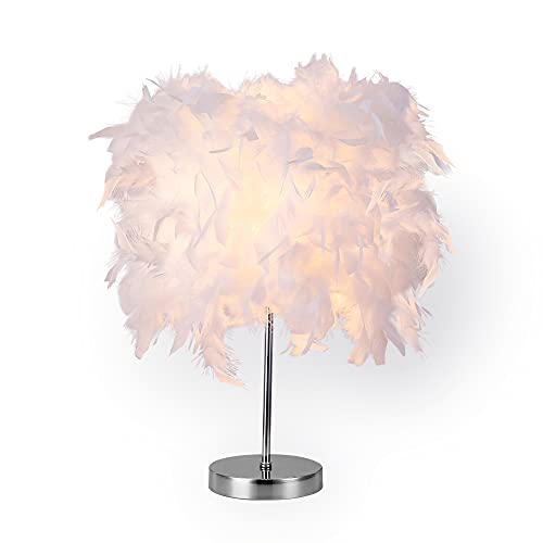 Tischlampe Federkugel 4.7098.01 Ø20CM mit Entenfeder WEISS von M2 OUTLET