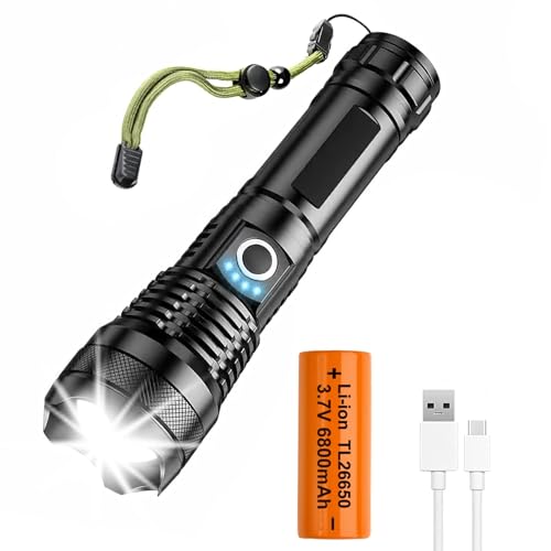 Taschenlampe Led 1000 meter Leuchtweite Militär Taktische USB Wiederaufladbar von M2 TEC