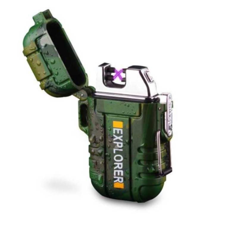 Qivee Feuerzeug USB Feuerzeug (Set, 1-St., Elektrisches Feuerzeug), aufladbar, wasserfest von Qivee