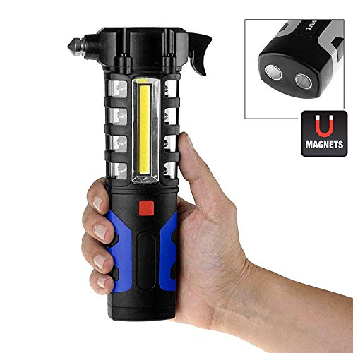 M2 TEC Nothammer Auto Kfz Notfall Hammer LED Signal Taschenlampe Warnleuchte Unfall SOS Notfallhammer mit Gurtschneider & gehärteten Spitzen - Notfall Hammer, Sicherheitshammer mit Gurtmesser M2 TEC Nothammer Auto Kfz Notfall Hammer LED Signal Taschenlampe Warnleuchte Unfall SOS Notfallhammer mit Gurtschneider & gehärteten Spitzen - Notfall Hammer, Sicherheitshammer mit Gurtmesser von M2 TEC