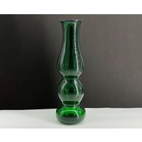 Dunkelgrüne Balboa Glas Triple Bubble Vase von M2ModernVintage