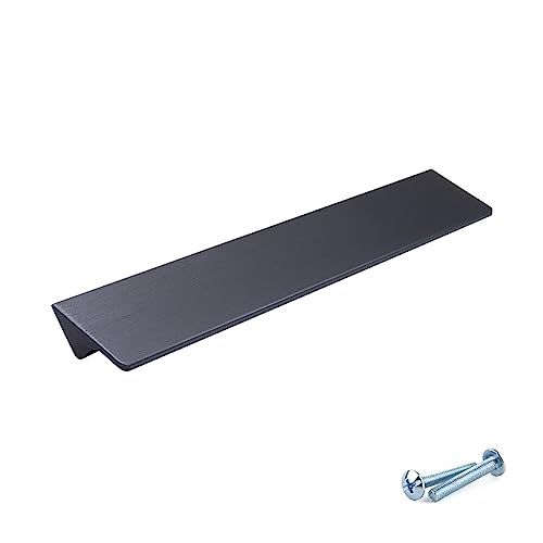 M4TEC Fingerzug-Griffe aus Metall Moderne Küchentürgriffe Schrankzuggriffe Schubladen-Ziehgriffe Schlafzimmer Bad Möbelgriffe. Serie VD8: 32 mm BA Anthrazit gebürstet von M4TEC