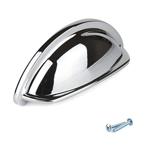 M4TEC Muschelgriff Schalengriff Möbelgriff Schubladengriff Schlafzimmer Küchenschrank Chrome. G4 Serie: 76 mm BA von M4TEC