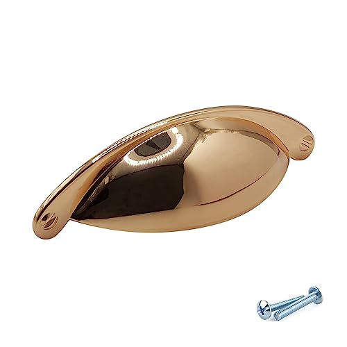 M4TEC Muschelgriff Schalengriff Möbelgriff Schubladengriff Schlafzimmer Küchenschrank Gold Poliert. VD9 Serie: 64 mm BA von M4TEC