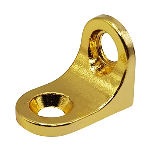 M4TEC Schwerlast Stahlbodenträger zur Befestigung von Kleiderschrankregalen – 22 mm Stützweite 22 x 14 x 16,5 mm – 100er Pack Messing von M4TEC