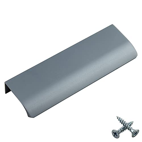 M4TEC Verdeckte Fingerzug-Griffe aus Metall Kantendesign Moderne Küchentürgriffe Schrankzuggriffe Schubladen-Ziehgriffe Schlafzimmer Bad Möbelgriffe. Serie VD3: 128 mm BA Stahlgrau M4TEC Verdeckte Fingerzug-Griffe aus Metall Kantendesign Moderne Küchentürgriffe Schrankzuggriffe Schubladen-Ziehgriffe Schlafzimmer Bad Möbelgriffe. Serie VD3: 128 mm BA Stahlgrau von M4TEC