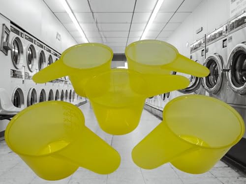 5 x MAAJ MESSBECHER GELB FÜR WASCHMITTEL PULVER MADE IN EU 60ml mit SKALA von MAAJ