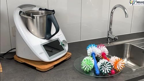 5 x MAAJ UNIVERSALBÜRSTE FÜR MIXTÖFPE KOMPATIBEL FÜR THERMOMIX - SPÜLMASCHINENFEST - MADE IN GERMANY - PETROL+GRÜN+BLAU+PINK+ORANGE von MAAJ