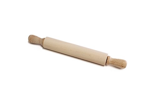 MAAJ® 2x 24er DREHBARES MINI-NUDELHOLZ TEIGROLLE AUS BUCHENHOLZ von MAAJ