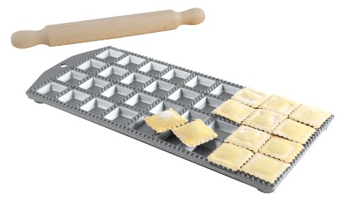 MAAJ® RAVIOLIFORM RAVIOLIBRETT NUDELBRETT 36 RAVIOLI CLASSICI MIT TEIGROLLE von MAAJ