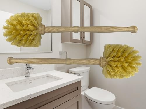 2 x MAAJ Set ÖKO BÜRSTE TOILETTENBÜRSTE/WC-BÜRSTE Holz + Fiber - WIE ZU Omas Zeiten - VEGAN - Made IN Germany von MAAJ