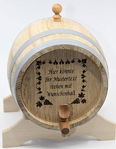 MAAJ 3 L WEINFASS MIT WUNSCHGRAVUR - GESCHENK-IDEE/WHISKYFASS/SCHNAPSFASS AUS EICHENHOLZ MAAJ 3 L WEINFASS MIT WUNSCHGRAVUR - GESCHENK-IDEE/WHISKYFASS/SCHNAPSFASS AUS EICHENHOLZ von MAAJ