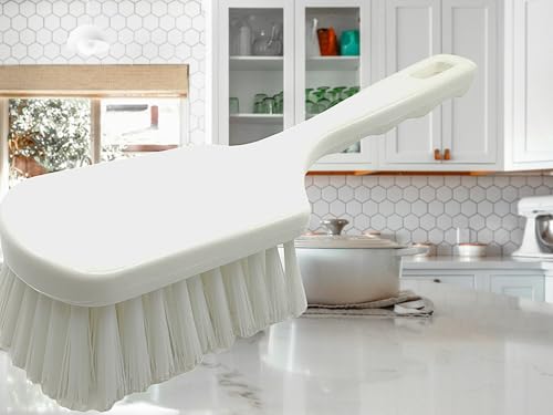 MAAJ Hygiene STIELBÜRSTE KURZ HACCP LEBENSMITTELECHT - SPÜLMASCHINENGEEIGNET - VEGAN - Made IN Germany (Weiss) von MAAJ