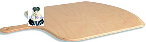 MAAJ PIZZABRETT/PIZZASCHIEBER Profi 33x48x0.8cm Brett FÜR FLAMMKUCHEN + Pizza AUS BUCHENHOLZ - Made IN Italy von MAAJ