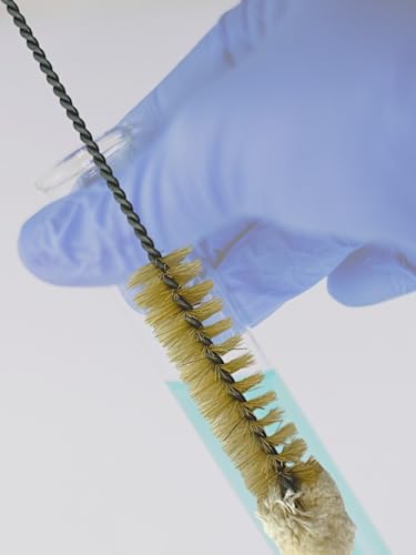 MAAJ TÜLLENBÜRSTEN MIT WOLLKOPF in 8 verschiedenen Durchmessern 5-60mm - WEICHE NATURBORSTEN PLASTIKFREI - Made IN Germany (Ø 18 mm ; L=210mm) von MAAJ