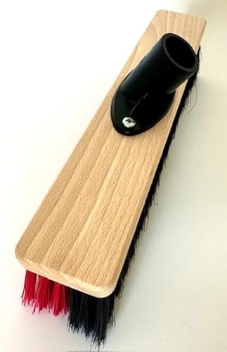 Zweistufen-Straßenbesen, 29 cm Breite, PVC- und PET-Borsten, Holzkorpus, Made in Germany von MAAJ