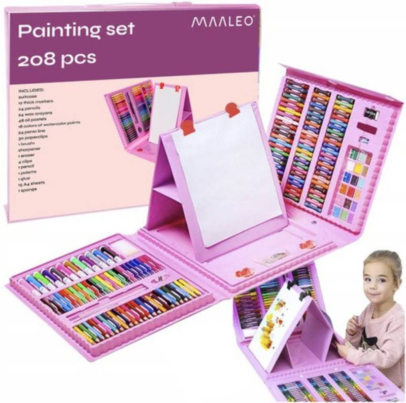 MAALEO Malpalette Malset 208-teilig, XXL Malerei Set im Koffer von MAALEO