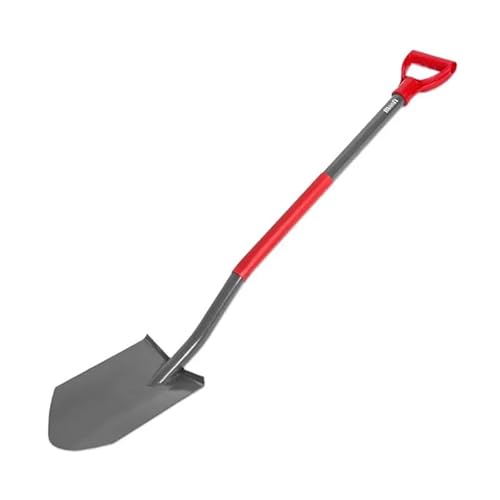 MAAN Spaten Gartenspaten Gärtnerspaten Rund Metallstiel Feldspaten Geradespaten 51 HRC 19 x 29 x 118 cm Profi von MAAN