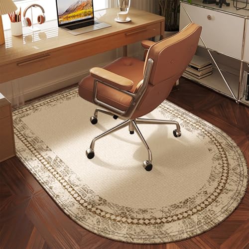 MAAOBR Bodenschutzmatte Bürostuhl, Bodenschutzmatte Teppich für HartböDen Schutzmatte Bürostuhl Unterlage Schreibtischstuhl rutschfest Teppich Büro Kratzfest(Beige-Brown,120x160CM) von MAAOBR