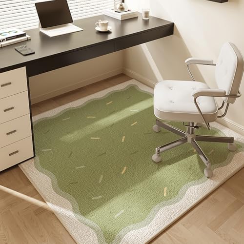 MAAOBR Bodenschutzmatte Bürostuhl Unterlage Teppich Schreibtischstuhl Unterlage Kratzfest rutschfest Bodenschutzmatte Gaming Teppich für Hartböden Büro(Grün,60x60cm) von MAAOBR