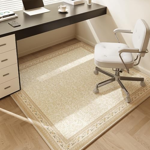 MAAOBR Bodenschutzmatte Bürostuhl Unterlage Teppich Schreibtischstuhl Unterlage Kratzfest rutschfest Bodenschutzmatte Gaming Teppich für Hartböden Büro(Light Brown,80x120cm) von MAAOBR