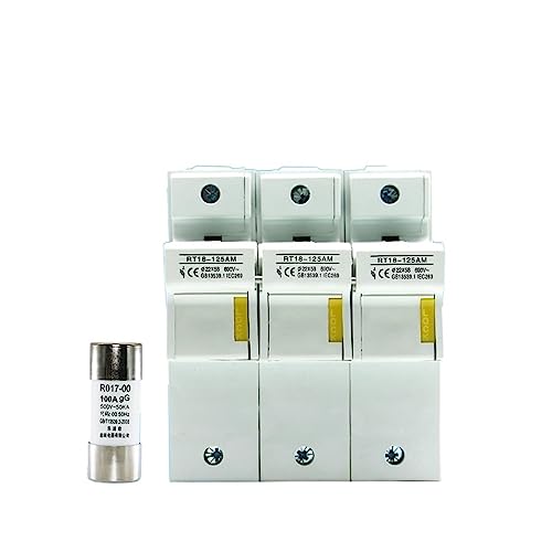 MAAPCHP AC 1Sets 3P Sicherungssockel 690V mit 22x58MM Flinker Keramiksicherungskern 63A 80A 100A 125A RO17 von MAAPCHP