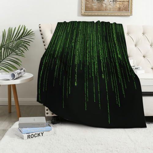 MAAPCHP Kuscheldecke Flauschig Decke Fleecedecke Binärcode der Technologie. Zufällig FA Wohndecke Warm Winter Weich,Decke Couch Blanket,Wohn- & Kuscheldecken 150 x 200 cm,Sofa überwurfdecke von MAAPCHP