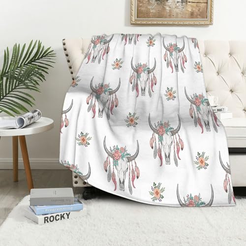 MAAPCHP Kuscheldecke Flauschig Decke Fleecedecke Blumen-Tribal-Bison-Schädel Wohndecke Warm Winter Weich,Decke Couch Blanket,Wohn- & Kuscheldecken 150 x 200 cm,Sofa überwurfdecke MAAPCHP Kuscheldecke Flauschig Decke Fleecedecke Blumen-Tribal-Bison-Schädel Wohndecke Warm Winter Weich,Decke Couch Blanket,Wohn- & Kuscheldecken 150 x 200 cm,Sofa überwurfdecke von MAAPCHP