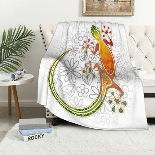 MAAPCHP Kuscheldecke Flauschig Decke Fleecedecke Gecko Blumen Stammeskunst Wohndecke Warm Winter Weich,Decke Couch Blanket,Wohn- & Kuscheldecken 150 x 200 cm,Sofa überwurfdecke MAAPCHP Kuscheldecke Flauschig Decke Fleecedecke Gecko Blumen Stammeskunst Wohndecke Warm Winter Weich,Decke Couch Blanket,Wohn- & Kuscheldecken 150 x 200 cm,Sofa überwurfdecke von MAAPCHP