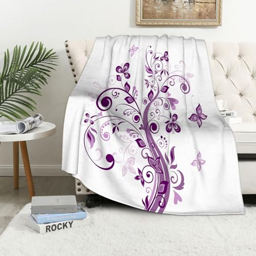 MAAPCHP Kuscheldecke Flauschig Decke Fleecedecke Mauve Dekor, Baum mit wirbelnden Zweig Wohndecke Warm Winter Weich,Decke Couch Blanket,Wohn- & Kuscheldecken 150 x 200 cm,Sofa überwurfdecke MAAPCHP Kuscheldecke Flauschig Decke Fleecedecke Mauve Dekor, Baum mit wirbelnden Zweig Wohndecke Warm Winter Weich,Decke Couch Blanket,Wohn- & Kuscheldecken 150 x 200 cm,Sofa überwurfdecke von MAAPCHP