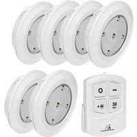Maclean Energy MCE165 Fernbedienungs-LED-Lampen-Set, AAA-Batterien, 6 Stück im Set von MAC LEAN