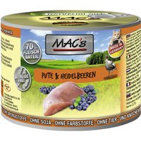 MAC'S Katzen-Nassfutter, Pute/Heidelbeere, 6 x 200 g von MAC'S