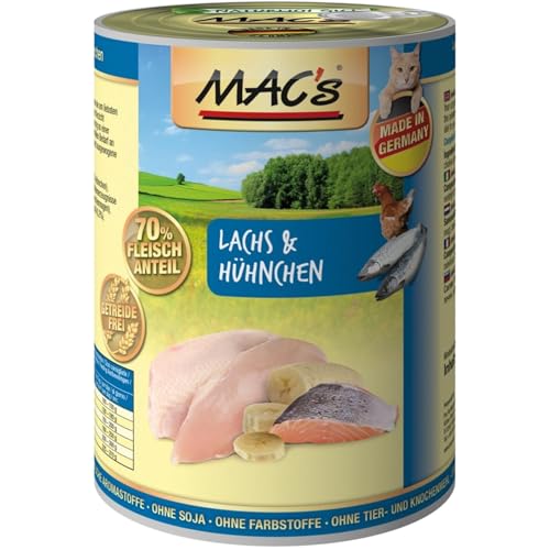 MAC's Katzenfutter Seelachs & Naturreis 12 X 400 g von MAC's