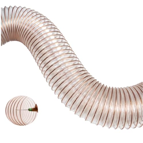 MACAGGTNTU 102 140 200 250mm Transparent Absaugschlauch PU Staubsammelschlauch Länge 1 3 4 5 6 8 10m Durchstichfeste Staub Und Rauchschläuche(5m/16.4ft,130mm-5.12in) von MACAGGTNTU