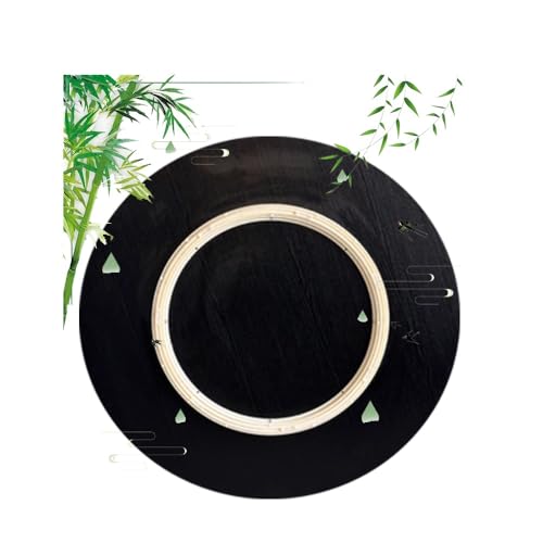 MACAGGTNTU 25 30 40 50cm Holz Esstisch Drehteller Klein Massivholz Lazy Susan Drehteller Runde Tischplatte Drehbar Servierplatte Für Esstische(Black,20inch(50cm)) von MACAGGTNTU