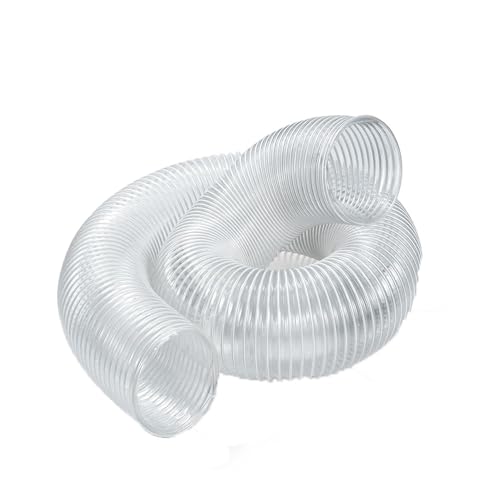 MACAGGTNTU 30 50 70 80 100 120 140mm Absaugschlauch Transparenter Staubsammelschlauch 1 2 3 4 5 6 7 8 10 M PVC Spiralschlauch Für Absauganlage(5m/16.4ft,220mm/8.66in) von MACAGGTNTU