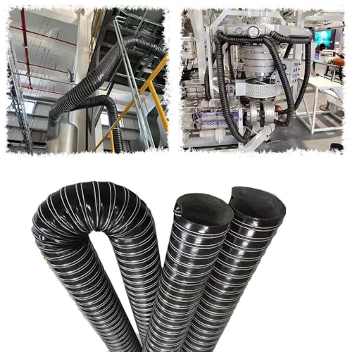 MACAGGTNTU 40 55 70 89 115mm Flexible Kanalschläuche Schwarz Luftkanalschlauch Lufttransportschlauch 1 2 4 6 8 10m Silikon Entlüftungsschlauch(2m(6.6ft),80mm) von MACAGGTNTU