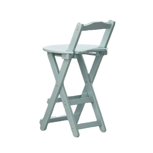 MACAGGTNTU 45 63 75cm Faltstuhl Tragbare Klappbare Küchenhocker Klappsessel Mit Rückenlehne Outdoor Klapphocker Faltbar Bar Hocker, Platzsparend(Green,45cm/17.7in) von MACAGGTNTU