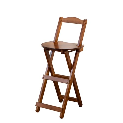 MACAGGTNTU 45 63 75cm Faltstuhl Tragbare Klappbare Küchenhocker Klappsessel Mit Rückenlehne Outdoor Klapphocker Faltbar Bar Hocker, Platzsparend(Tea Color,75cm/29.5in) von MACAGGTNTU