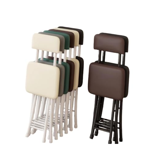 MACAGGTNTU 45cm Klapphocker Mit Rückenlehne, Gepolsteter Klappbar Barhocker Küchenhocker Tragbarer Klappstuhl Leichter Tresenhocker(Black,Green) von MACAGGTNTU