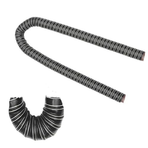 MACAGGTNTU 51 63 76 102 152mm Schwarzer Silikon Luftkanalschlauch Flexible Kanalschläuche Trockner Lüftungsschlauch Für LüftungskanalSysteme(10m/32.8ft,63mm) von MACAGGTNTU