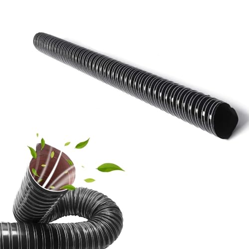 MACAGGTNTU Flexibel Luftkanalschlauch Silikon Belüftungsschlauch 45 51 89 102 127 152mm Schwarz Flexible Kanalschläuche Länge 4 6 8 10m(2m/6.56ft,32mm) von MACAGGTNTU