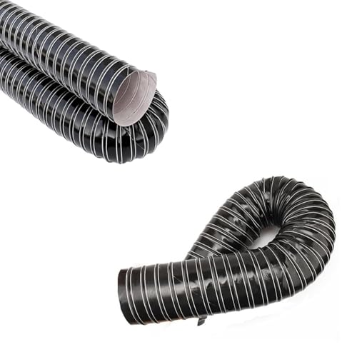 MACAGGTNTU Flexibel Silikon Kanalschlauch 32 45 55 65 89 102 127 152mm Schwarz Luftkanalschlauch Flexibel Abluftschlauch Lüftungsschlauch Für Belüftungssystem(1m(3.3ft),76mm) von MACAGGTNTU