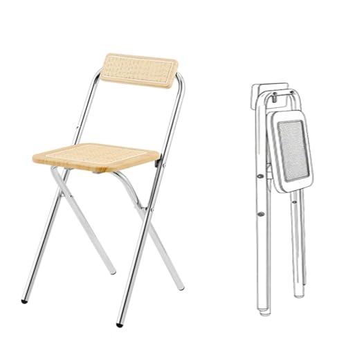 MACAGGTNTU Klappbarer Barstuhl Klapphocker 45 55 65 75cm Barhocker Mit Rückenlehne, Faltbar Bar Hocker Quadrat Küchenhocker Tresenhocker ﻿(Wood Color,65cm/25.5in) von MACAGGTNTU