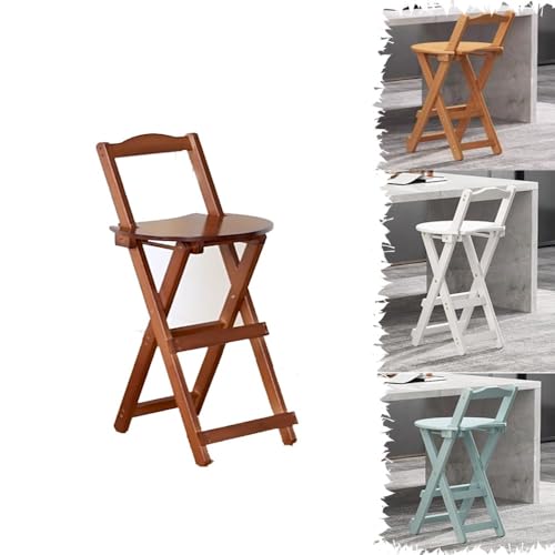 MACAGGTNTU Klapphocker Barhocker 45 63 75cm Klappstuhl Tragbar Klappbarer Stuhl Klappstühle Mit Rückenlehne Und Fußstütze, Für Küche Esszimmer Bistro(White,75cm/29.5in) von MACAGGTNTU