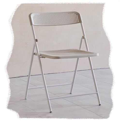 MACAGGTNTU Klappstuhl Klappbar Barhocker 45cm Küchenhocker Gartenstühle Tragbarer Klapp Essstuhl Tresenhocker Mit Rückenlehne, Leicht Und Tragbar(Grey) von MACAGGTNTU