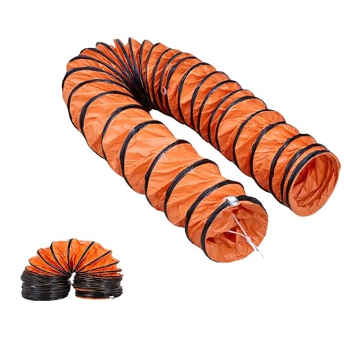 MACAGGTNTU PVC Flexibler Kanalschlauch, 150 200 250 300mm Durchmesser 1 2 3 5 10m Länge Abluftschlauch Warmluftschlauch Mit Verstellbarem Seil Und D-Ring(10m(32.8ft),550mm/22") von MACAGGTNTU
