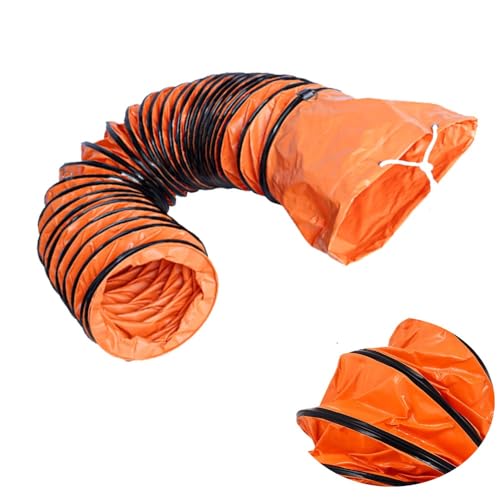 MACAGGTNTU PVC Warmluftschlauch 3 5 10m Flexible Lüftungsschlauch 150-600mm Durchmesser Lufttransportschlauch Flexible Kanalschläuche Mit D-ring & Hooks(10m(32.8ft),450mm/18") von MACAGGTNTU