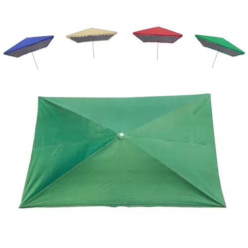 MACAGGTNTU Rechteckig Sonnenschirm Ersatzbezug 200x150cm 250x200cm 300x200cm Außenbereich Gartenschirm Ersatzabdeckung Für Terrasse Markt Strand Pool(Green,300x250cm/10'x8') von MACAGGTNTU