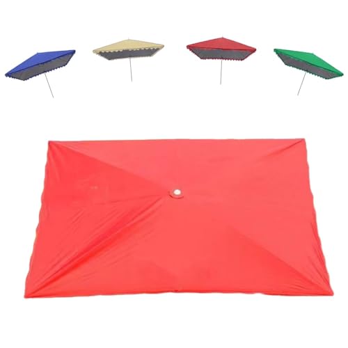 MACAGGTNTU Rechteckig Sonnenschirm Ersatzbezug 200x150cm 250x200cm 300x200cm Außenbereich Gartenschirm Ersatzabdeckung Für Terrasse Markt Strand Pool(Red,300x200cm/10'x6.5') von MACAGGTNTU